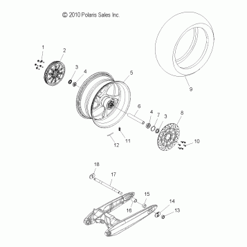WHEELS, REAR - V13XB36 ALL OPTIONS (49VICWHEELRR11JP)