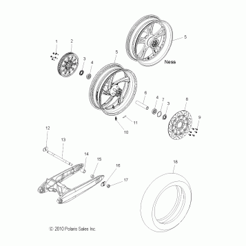 WHEELS, REAR - V12GB36/GA36/ZB36 ALL OPTIONS (49VICWHEELRR11VGS)