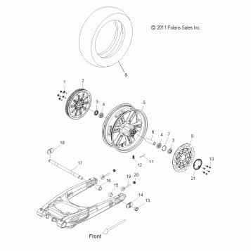 WHEELS, REAR, CAST - V12BW36/EW36 ALL OPTIONS (49VICWHEELRR12CR)