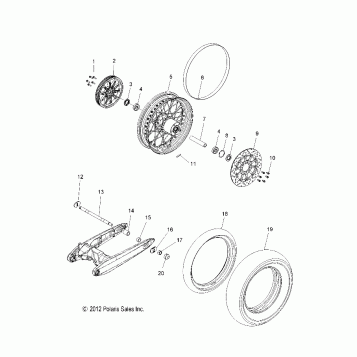 WHEEL, REAR - V14RB36 ALL OPTIONS (49VICWHEELRR13B)