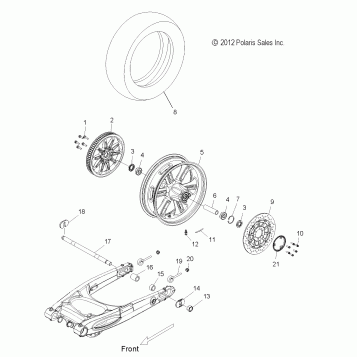 WHEELS, REAR - V13DW36/TW/KW/ZW ALL OPTIONS (49VICWHEELRR13CC)
