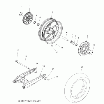 WHEELS, REAR - V15GA36NA/NAA/NAC/EA (49VICWHEELRR13VGS)