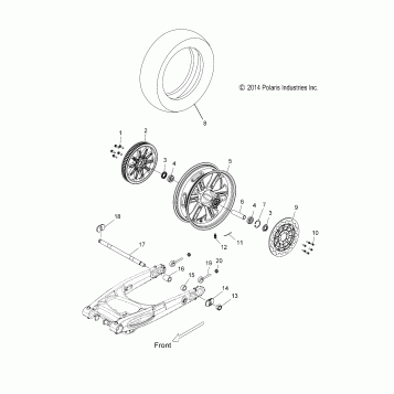 WHEELS, REAR - V16DA36 ALL OPTIONS (49VICWHEELRR15CC8)