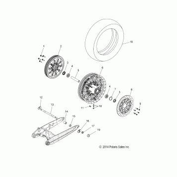 WHEELS, REAR - V16LB36/LW36 ALL OPTIONS (49VICWHEELRR15LB)