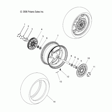 WHEELS, REAR (BILLET) - V07HB26/HS26 ALL OPTIONS (49VICWHEELRRBLT07HAM)