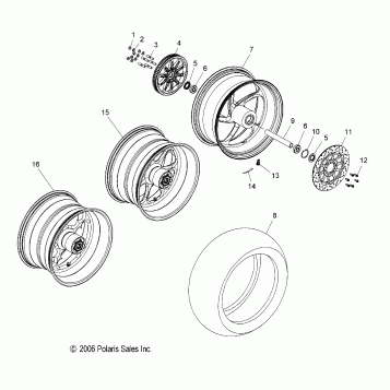 WHEELS, REAR (BILLET) - V07XB26/BC26 ALL OPTIONS (49VICWHEELRRBLT07JACK)