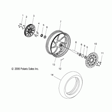 WHEELS, REAR (BILLET) - V07CB26/CD26 ALL OPTIONS (49VICWHEELRRBLT07KING)
