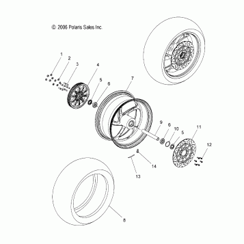 WHEELS, REAR (CAST) - V07XB26/BC26 ALL OPTIONS (49VICWHEELRRCST07JACK)