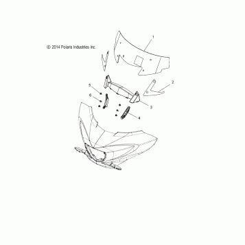 BODY, WINDSHIELD FAIRING - V16YW36/UW36 ALL OPTIONS (49VICWINDSHIELDMTG15MAG)