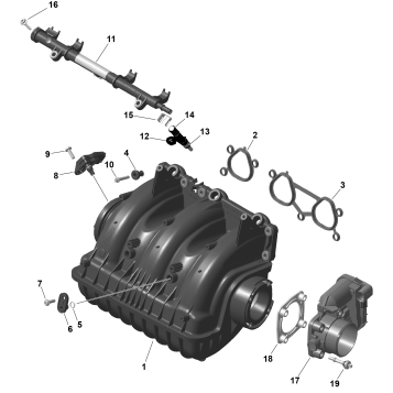 01- ROTAX - Air Intake Manifold And Throttle Body