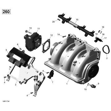 02- Air Intake Manifold And Throttle Body - 260