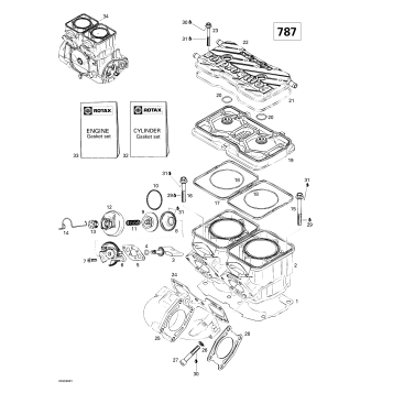 01- Cylinder, Exhaust Manifold (787)