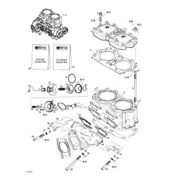01- Cylinder, Exhaust Manifold