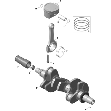 01- ROTAX - Crankshaft and Pistons