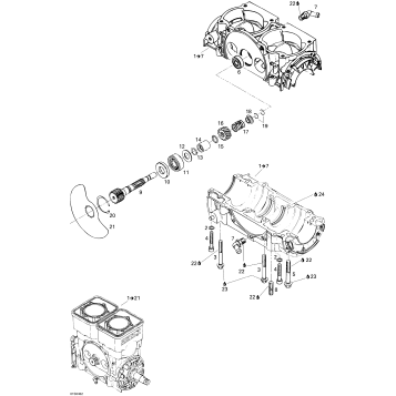 01- Crankcase, Rotary Valve