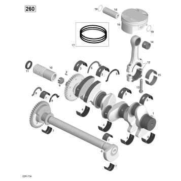 01- Crankshaft, Pistons And Balance Shaft - 260