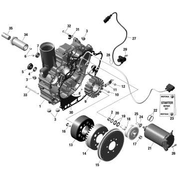 01- Rotax - Magneto And Electric Starter - With IDF