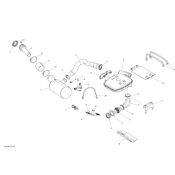 01- Exhaust System - Without suspension, Engine 300