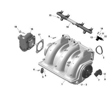 01- ROTAX - Air Intake Manifold And Throttle Body
