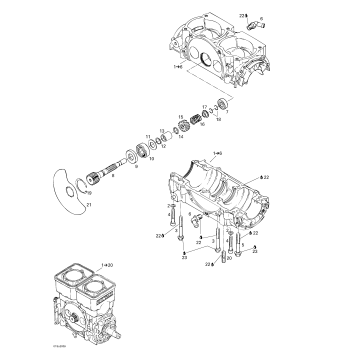 01- Crankcase, Rotary Valve