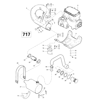 01- Engine Support And Muffler (717)