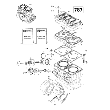 01- Cylinder, Exhaust Manifold (787)