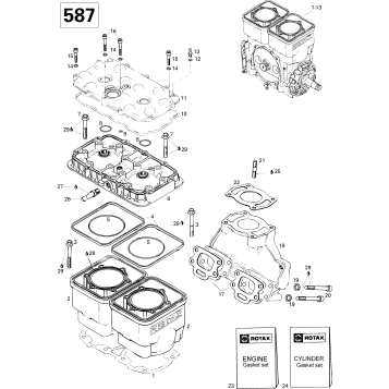 01- Cylinder And Exhaust Manifold 587