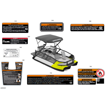 03- DECALS - Warning Decals - 18ft - Latin America