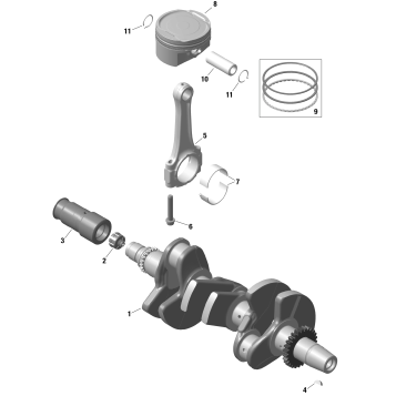 01- ROTAX - Crankshaft and Pistons