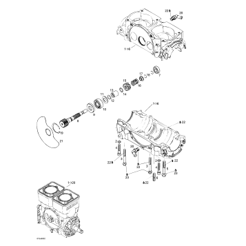 01- Crankcase, Rotary Valve