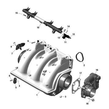 01- ROTAX - Air Intake Manifold And Throttle Body