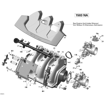 02- Air Intake Manifold And Throttle Body V1 Sea-Doo