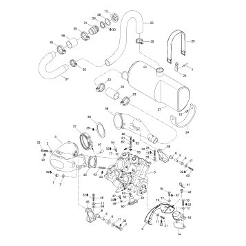 01- Engine Support And Muffler