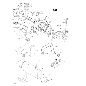 01- Engine Support And Muffler (787)