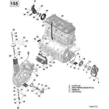 01- Engine Lubrication - 130-155 Model Without Suspension