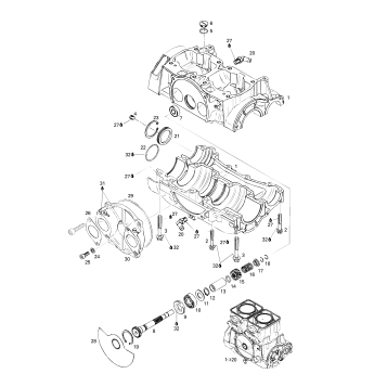 01- Crankcase, Rotary Valve