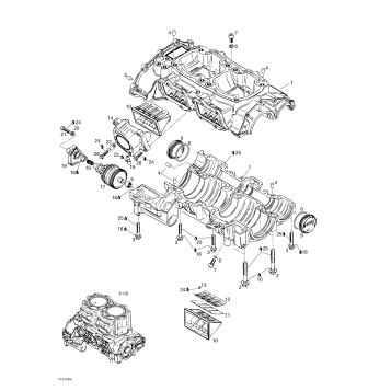 01- Crankcase, Rotary Valve