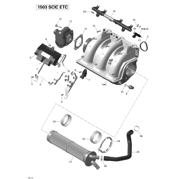 02- Air Intake Manifold And Throttle Body Sea-Doo Boats