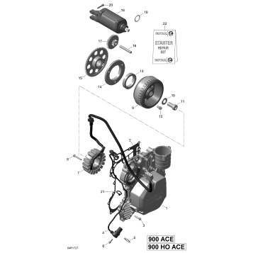 03- Magneto and Electric Starter - 900-900 HO ACE