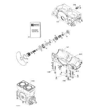 01- Crankcase, Rotary Valve