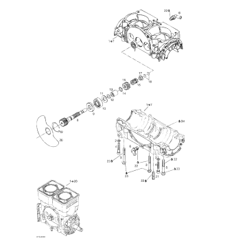 01- Crankcase, Rotary Valve