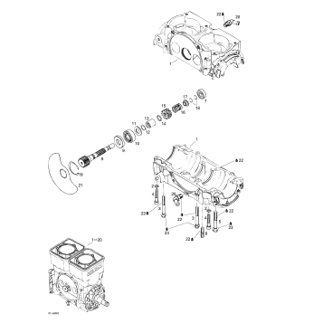 01- Crankcase, Rotary Valve