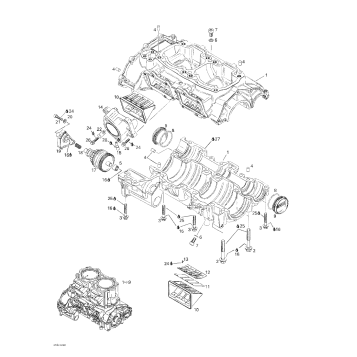 01- Crankcase, Reed Valve