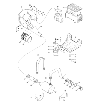 01- Engine Support And Muffler