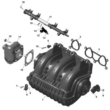 01- ROTAX - Air Intake Manifold And Throttle Body