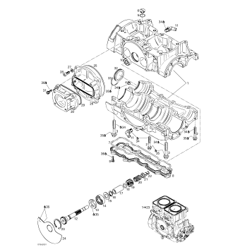 01- Crankcase, Rotary Valve