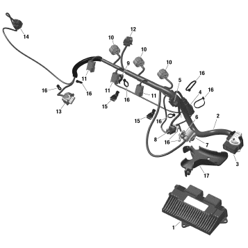 01- Rotax - Engine Harness And Electronic Module - 60 HP / Built from Nov 6 2020