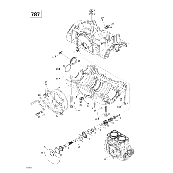 01- Crankcase, Rotary Valve (787)