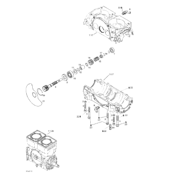 01- Crankcase, Rotary Valve