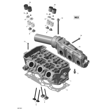01- Cylinder Head - 900-900 HO ACE